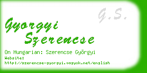gyorgyi szerencse business card