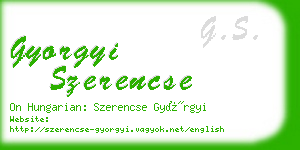 gyorgyi szerencse business card